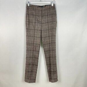 Le Chateau Montreal Pants Trousers Sits At The Waist Slim Leg Plaid NWT